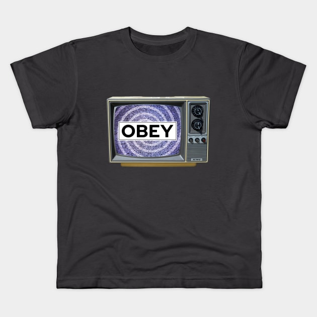 TV - Obey Kids T-Shirt by blackphantasm